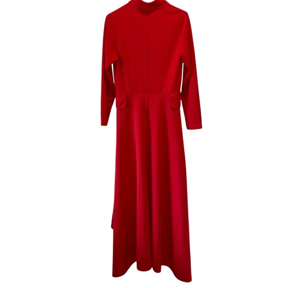 Red Long Sleeve Mock Neck Tunic - Picture 5 of 5